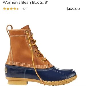 Women's 8M 8" Bean Duck Boot by LL Bean